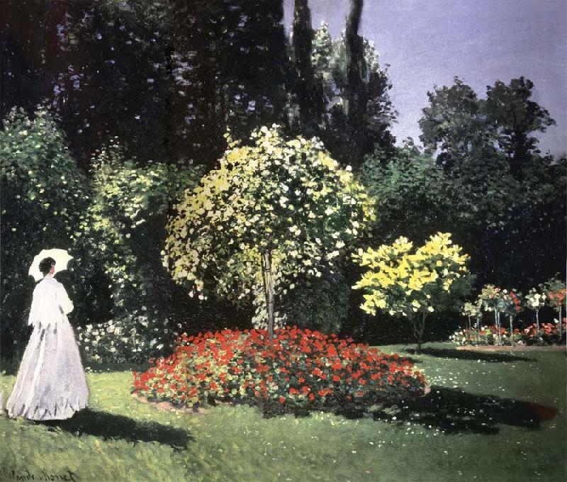 Claude Monet Jeanne-Marguerite Lecadre in the Garden France oil painting art